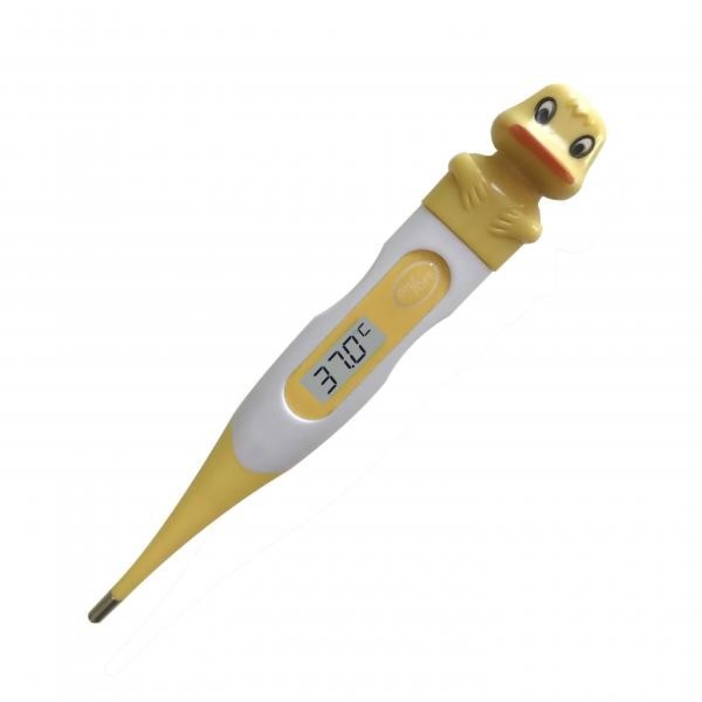 Termometru digital cu cap flexibil - animalute galben
